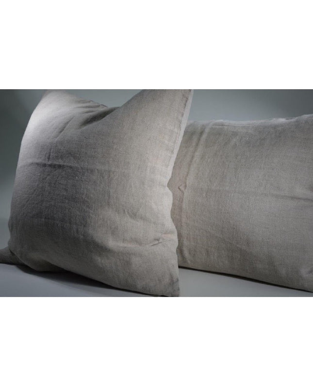 Pudebetræk i organisk hør - Hørfarvet 50x50 cm