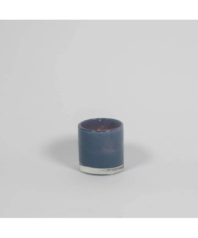 Fyrfadsstage i blå glas