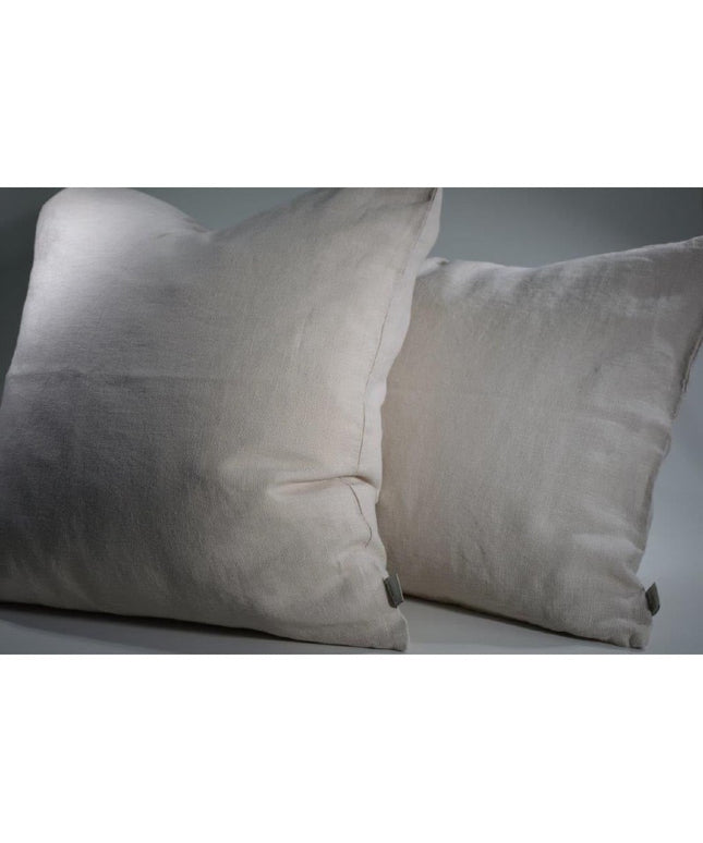 Pudebetræk i organisk hør - Sand 50x50 cm