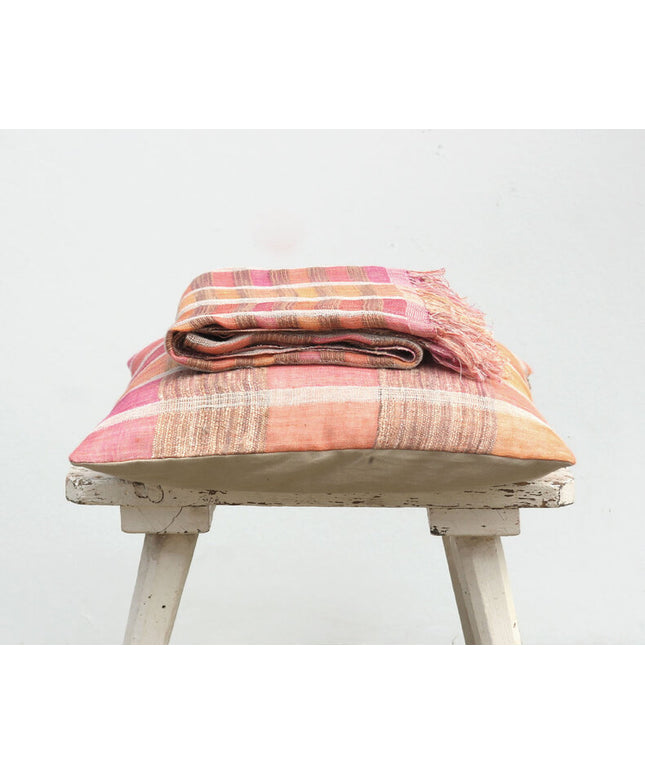 Sienna Orange cushion cover 50x50 cm, Linen and silk