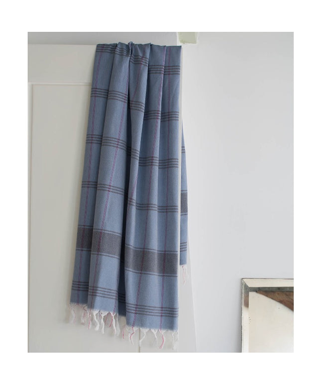 Hamam håndklæde Steel blue/ Dark blue - 170x100 cm