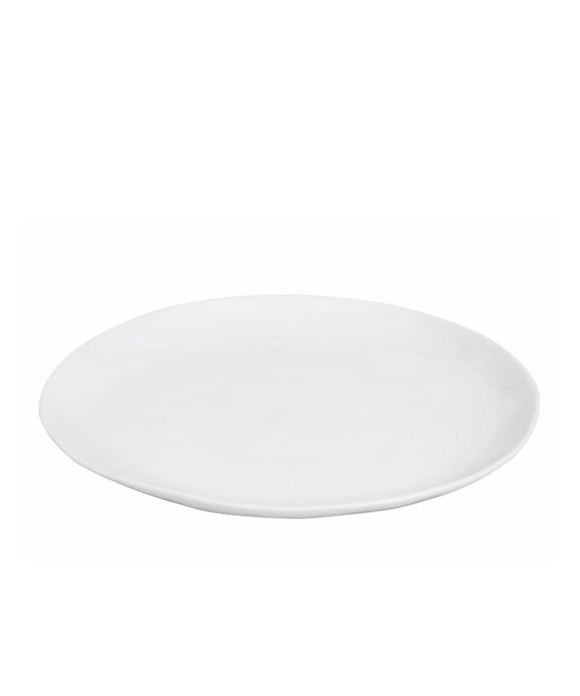 Middagstallerken hvid Porcelino