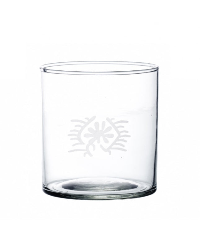 Glas med indisk tegn