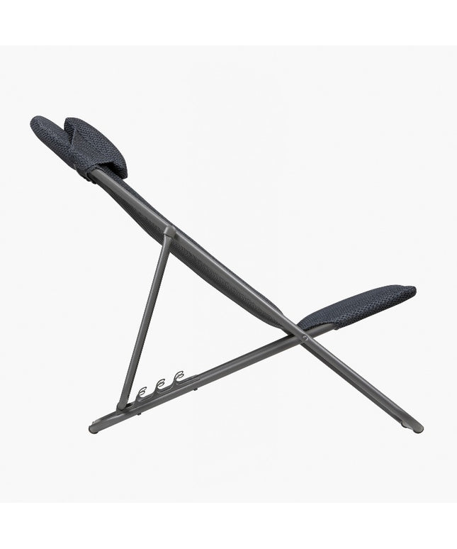 Deck chair with comfort - Black