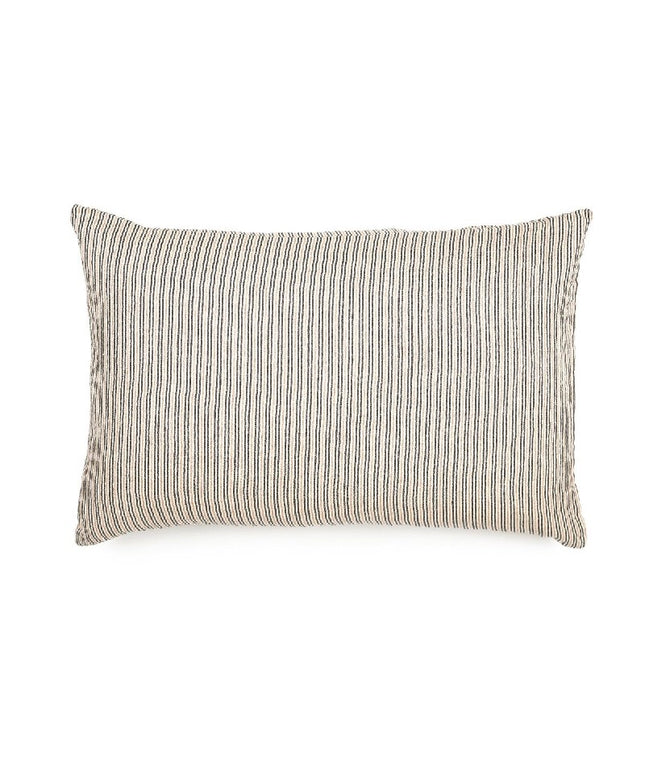 Pudebetræk i tynde røde sorte og hvide striber